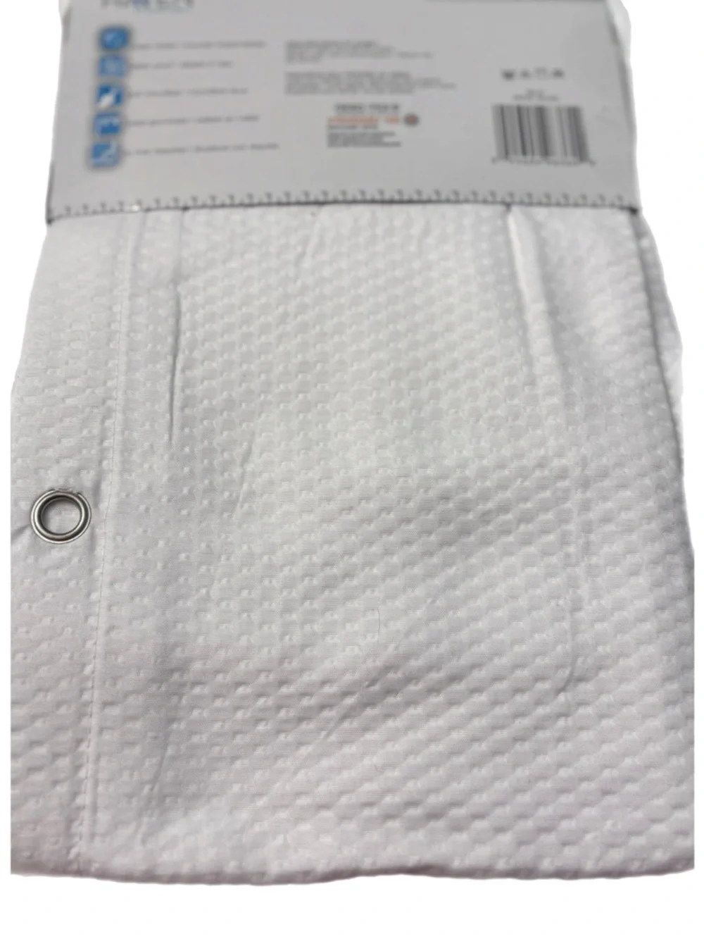 Splash HAVEN White Microfiber Shower Curtain or Liner - Picture 5 of 5